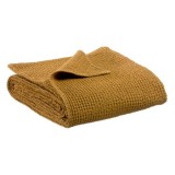 RECYCLED COTON BED THROW CARAMEL 260